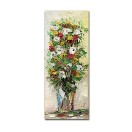 Hai Odelia 'Spring Flowers In A Vase 1' Canvas Art,10x24